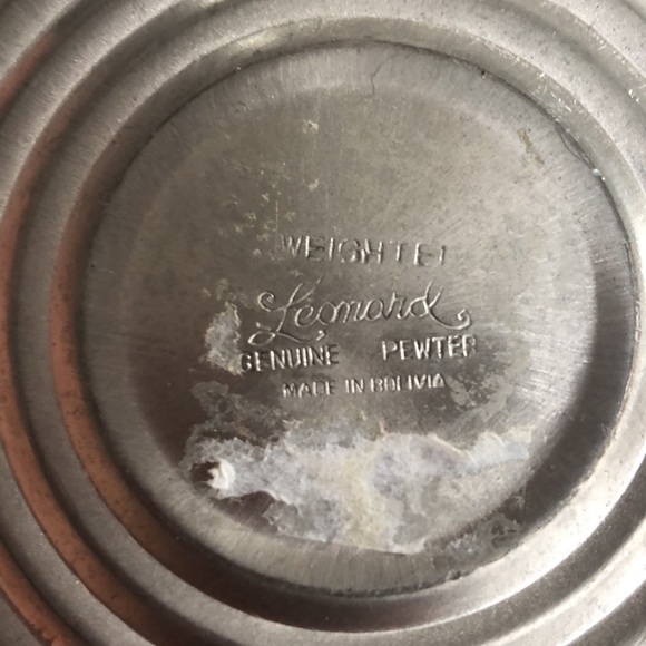 Accents Vintage Leonard Pewter Candle Holders Set Of 2 Made In